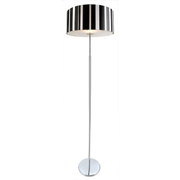 Lampe de table moderne en torchière Luminaires en tissu noir et blanc Lampe en faïence